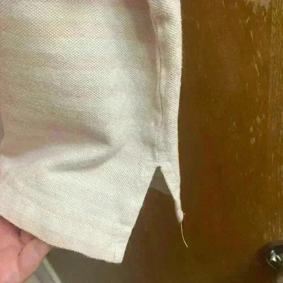 Ella Moss Connie Cloud Pink Stripe Women's Short Balloon Sleeve Shirt Size L - Picture 7 of 9